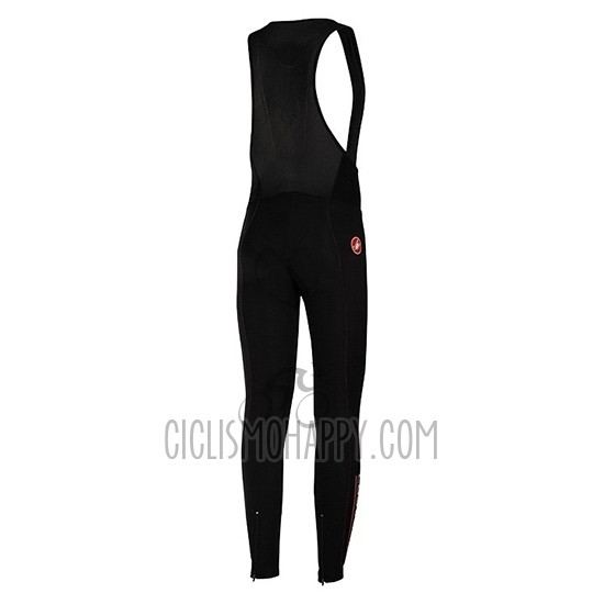 Castelli Puro 3 Cycling Jersey Bib Tight 2019 Men Long Sleeve Red Black