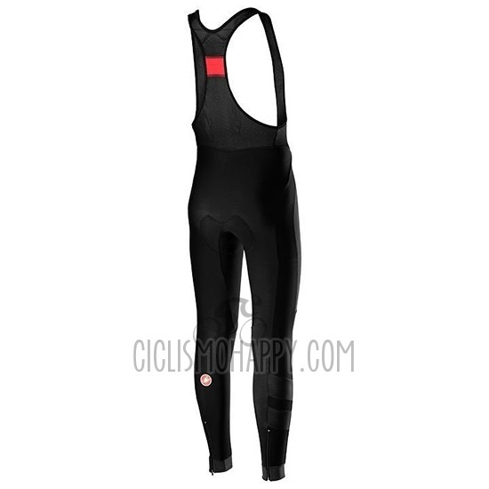 Castelli Raddoppia 2 Cycling Jersey Bib Tight 2019 Men Long Sleeve Black