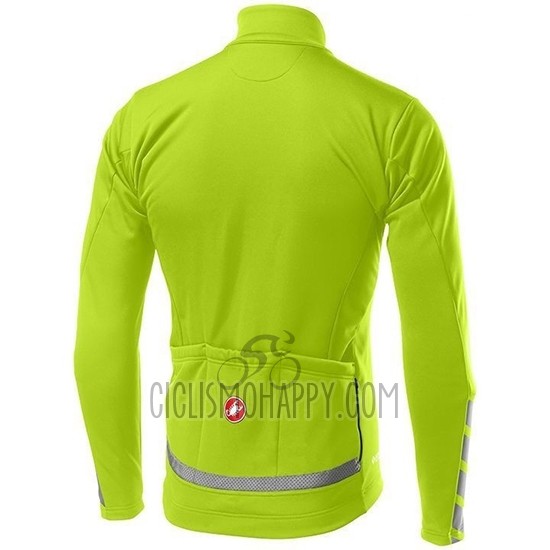 Castelli Raddoppia 2 Cycling Jersey Bib Tight 2019 Men Long Sleeve Green Silver