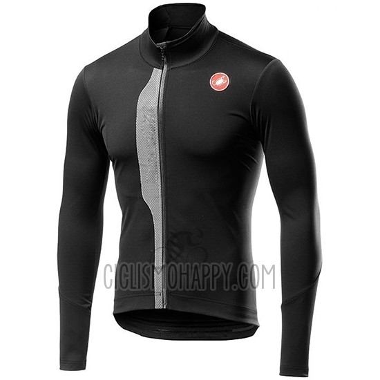 Castelli TRAS Cycling Jersey Bib Tight 2019 Men Long Sleeve Black Silver