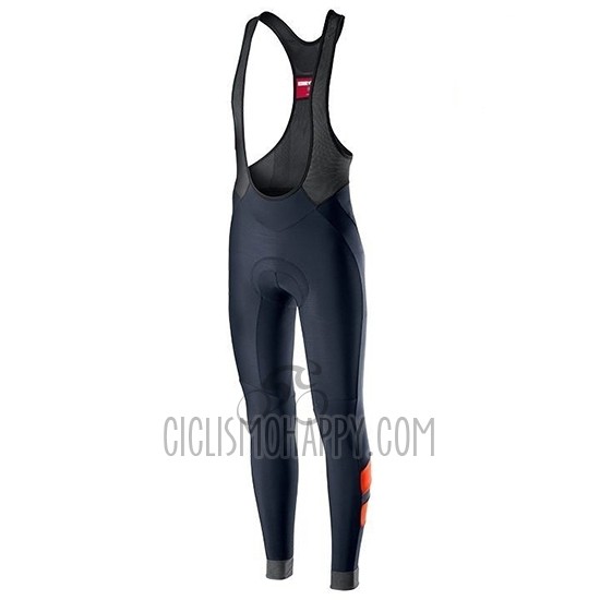 Castelli TRAS Cycling Jersey Bib Tight 2019 Men Long Sleeve Black Silver