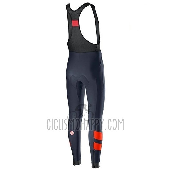 Castelli TRAS Cycling Jersey Bib Tight 2019 Men Long Sleeve Blue Orange