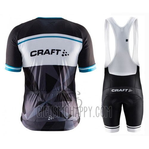 Craft Cycling Jersey Bib Short 2016 Men Short Sleeve Blue and Black