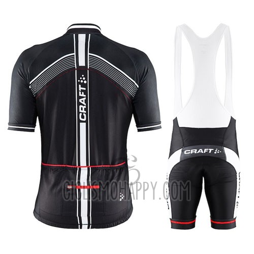 Craft Cycling Jersey Bib Short 2016 Men Short Sleeve Red and Black