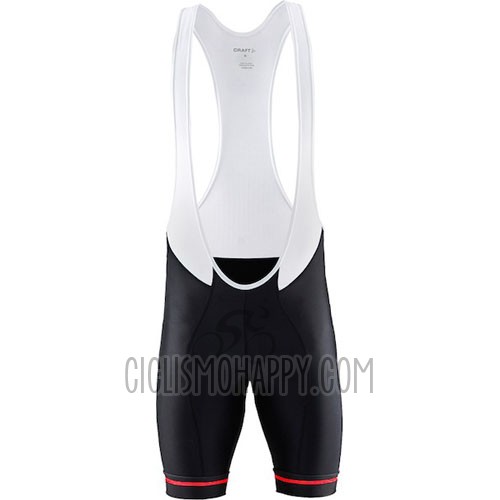 Craft Cycling Jersey Bib Short 2016 Men Short Sleeve Red and Black