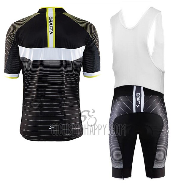 Craft Cycling Jersey Bib Short 2017 Men Short Sleeve Black