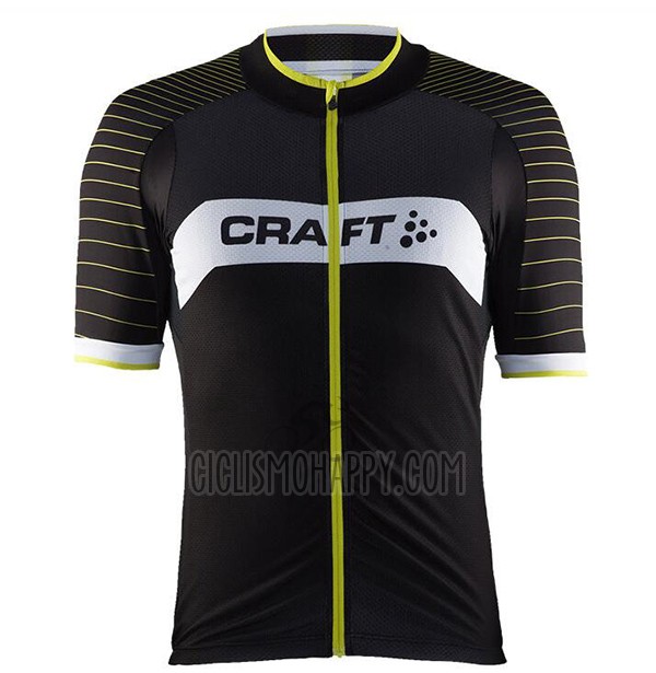 Craft Cycling Jersey Bib Short 2017 Men Short Sleeve Black