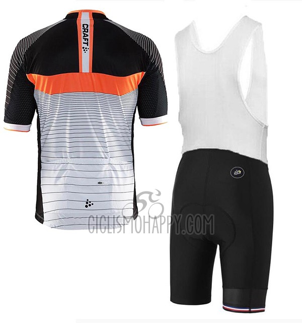 Craft Cycling Jersey Bib Short 2017 Men Short Sleeve Gray and Black