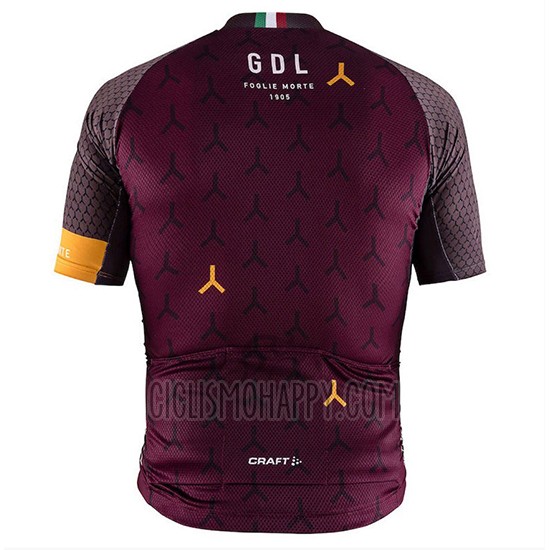 Craft Cycling Jersey Bib Short 2018 Men Short Sleeve Monument Dark Red