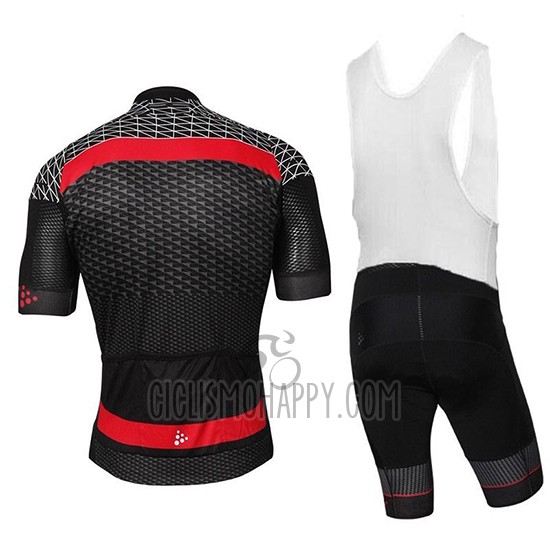 Craft Cycling Jersey Bib Short 2018 Men Short Sleeve Route Black Red