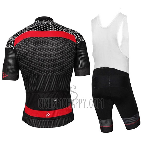 Craft Cycling Jersey Bib Short 2018 Men Short Sleeve Route Black and Red