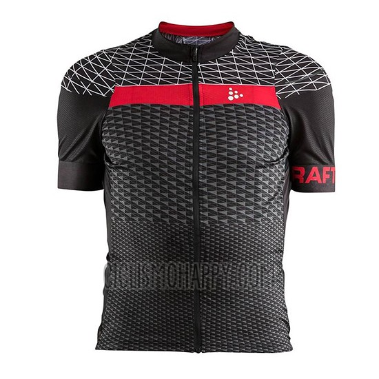 Craft Cycling Jersey Bib Short 2018 Men Short Sleeve Route Black and Red