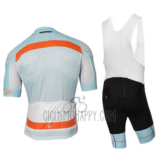 Craft Cycling Jersey Bib Short 2018 Men Short Sleeve Route Light Blue
