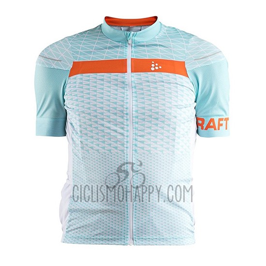 Craft Cycling Jersey Bib Short 2018 Men Short Sleeve Route Light Blue