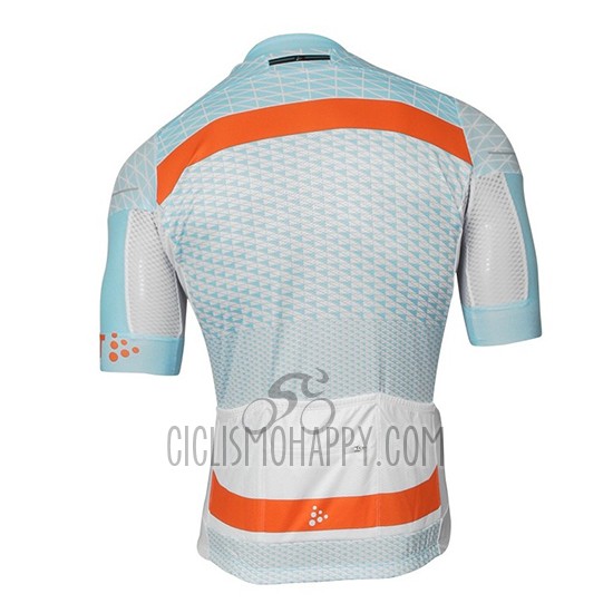 Craft Cycling Jersey Bib Short 2018 Men Short Sleeve Route Light Blue