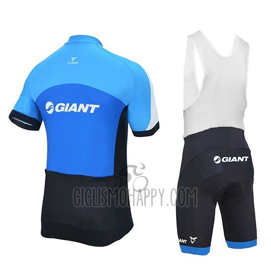 Giant Club Sport Cycling Jersey Bib Short 2018 Men Short Sleeve Blue and Black