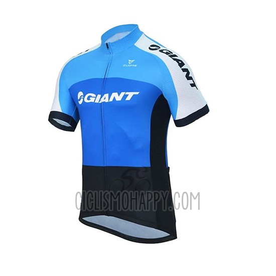 Giant Club Sport Cycling Jersey Bib Short 2018 Men Short Sleeve Blue and Black