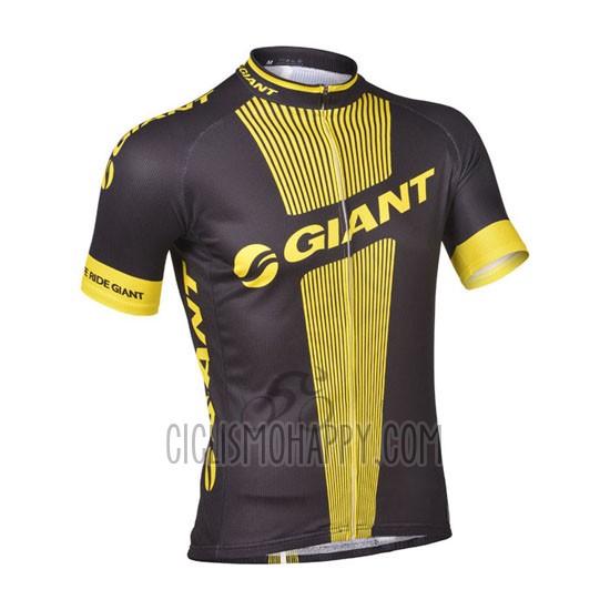 Giant Cycling Jersey Bib Short 2013 Men Short Sleeve Black and Yellow