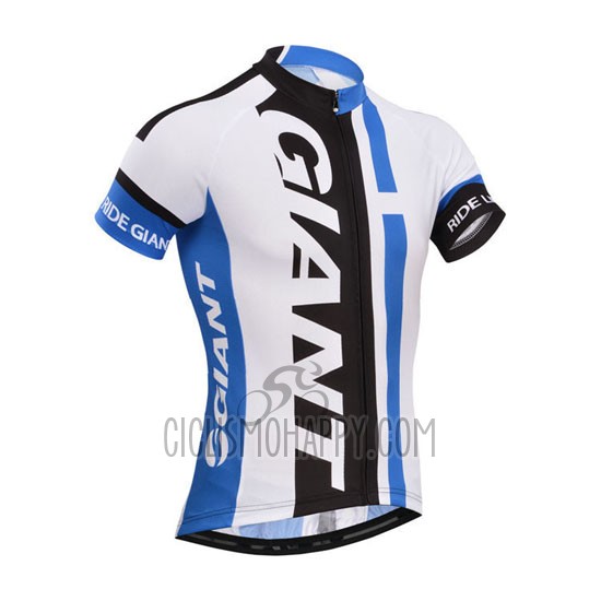 Giant Cycling Jersey Bib Short 2013 Men Short Sleeve White and Sky Blue