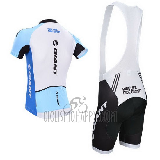 Giant Cycling Jersey Bib Short 2014 Men Short Sleeve White