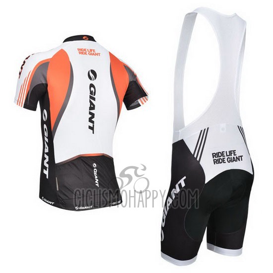 Giant Cycling Jersey Bib Short 2014 Men Short Sleeve White and Black