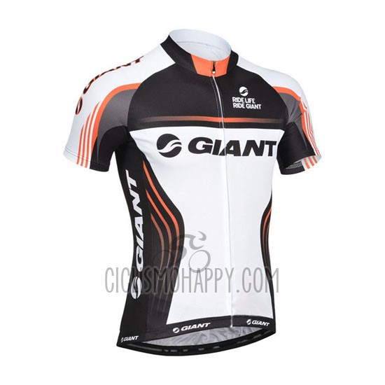 Giant Cycling Jersey Bib Short 2014 Men Short Sleeve White and Black