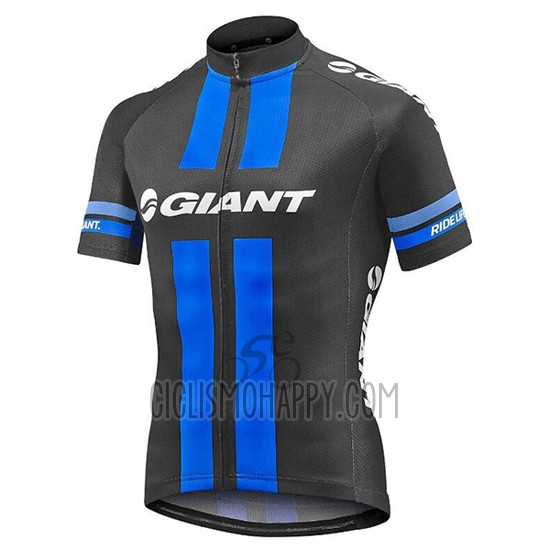 Giant Cycling Jersey Bib Short 2016 Men Short Sleeve Black and Blue