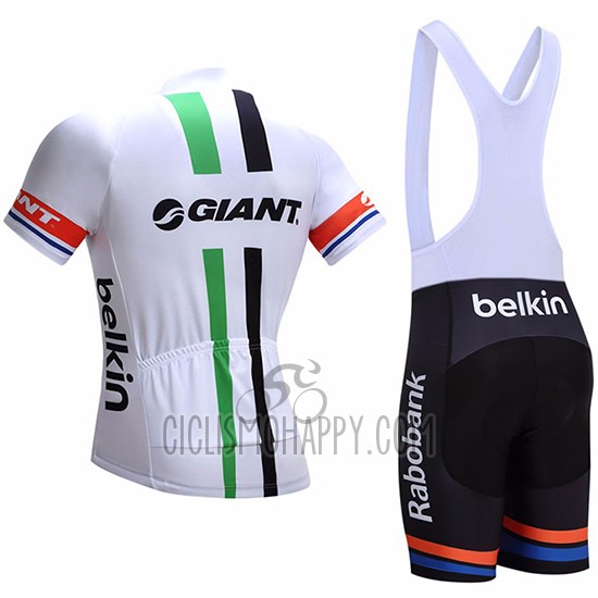 Giant Cycling Jersey Bib Short 2017 Men Short Sleeve White