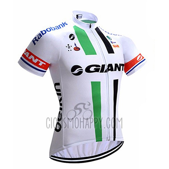 Giant Cycling Jersey Bib Short 2017 Men Short Sleeve White