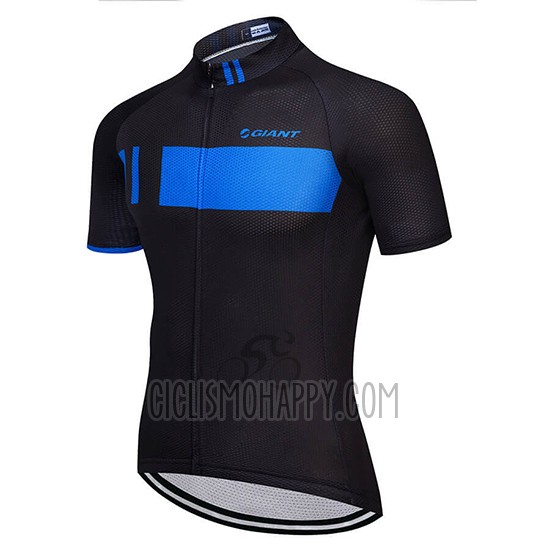 Giant Cycling Jersey Bib Short 2018 Men Short Sleeve Black and Blue