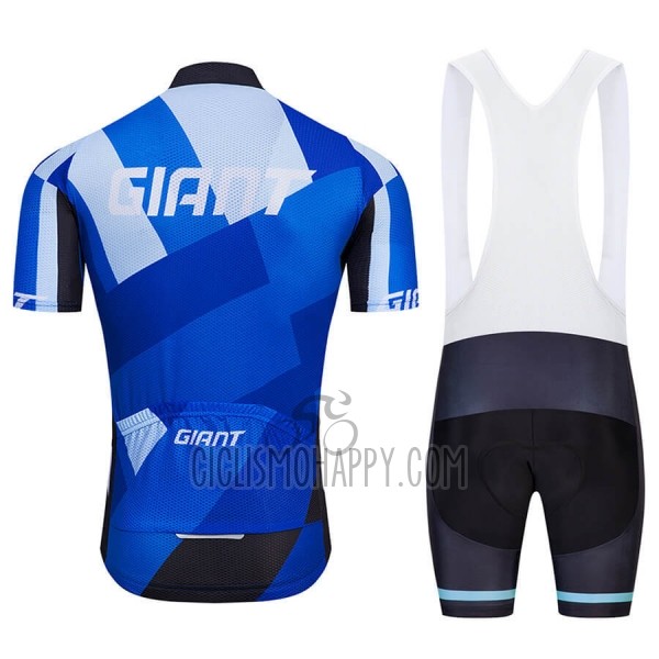 Giant Cycling Jersey Bib Short 2018 Men Short Sleeve Blue