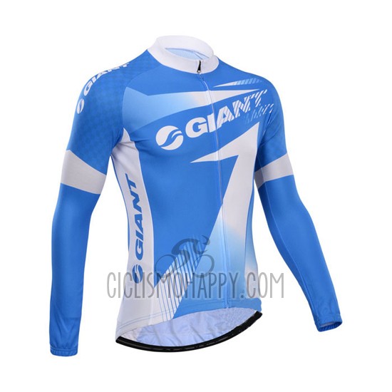 Giant Cycling Jersey Bib Tight 2014 Men Long Sleeve Sky Blue