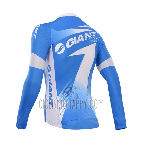 Giant Cycling Jersey Bib Tight 2014 Men Long Sleeve Sky Blue