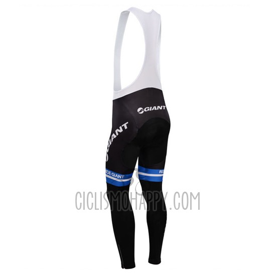 Giant Cycling Jersey Bib Tight 2014 Men Long Sleeve White and Sky Blue