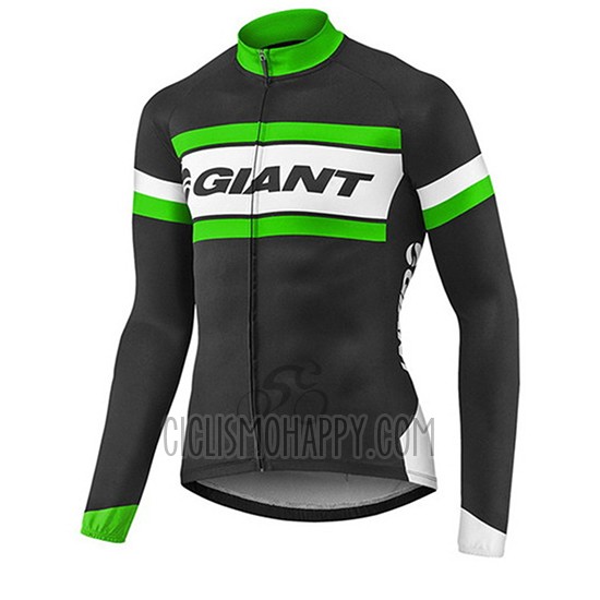 Giant Cycling Jersey Bib Tight 2017 Men Long Sleeve Black
