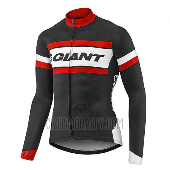 Giant Cycling Jersey Bib Tight 2017 Men Long Sleeve Red and Black