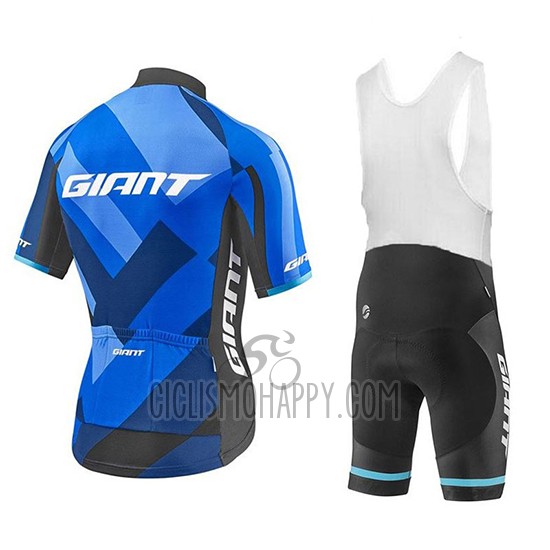 Giant Elevate Cycling Jersey Bib Short 2018 Men Short Sleeve Blue and Black