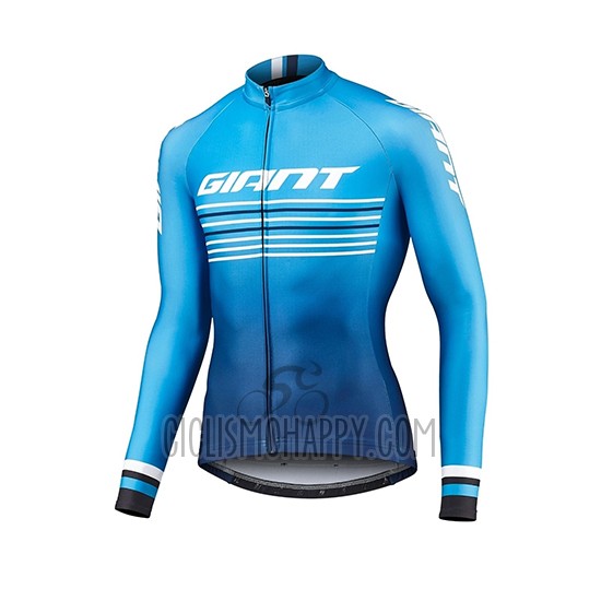 Giant Race Day Cycling Jersey Bib Tight 2019 Men Long Sleeve Blue