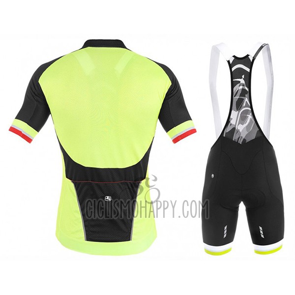 Giordana Cycling Jersey Bib Short 2017 Men Short Sleeve Yellow