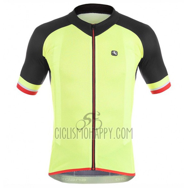 Giordana Cycling Jersey Bib Short 2017 Men Short Sleeve Yellow