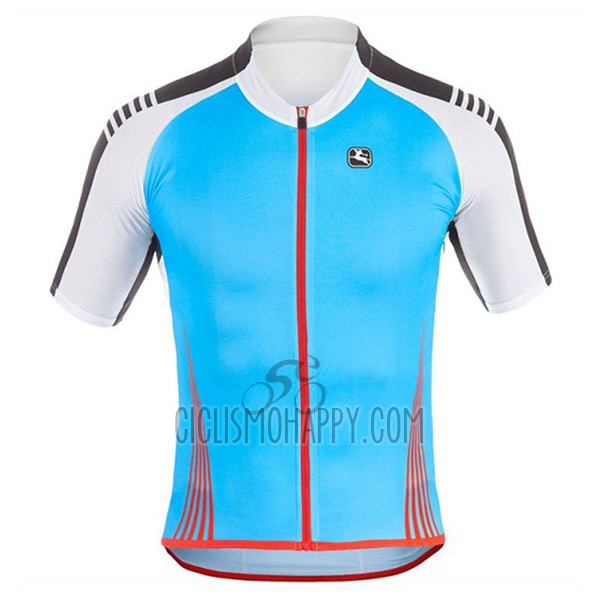 Giordana Sahara Cycling Jersey Bib Short 2017 Men Short Sleeve White and Sky Blue