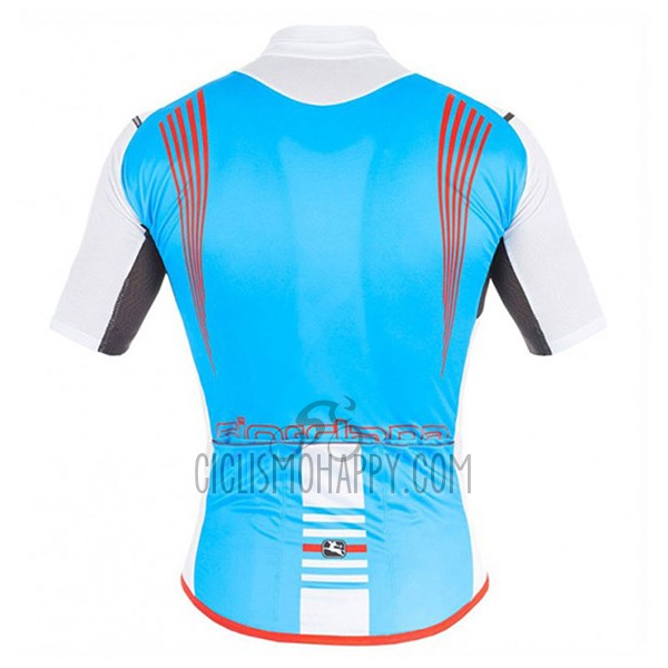 Giordana Sahara Cycling Jersey Bib Short 2017 Men Short Sleeve White and Sky Blue