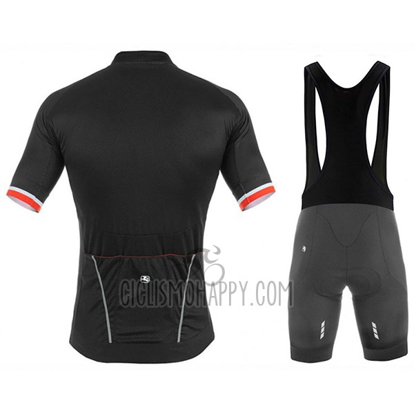 Giordana Silver Line Cycling Jersey Bib Short 2017 Men Short Sleeve Black