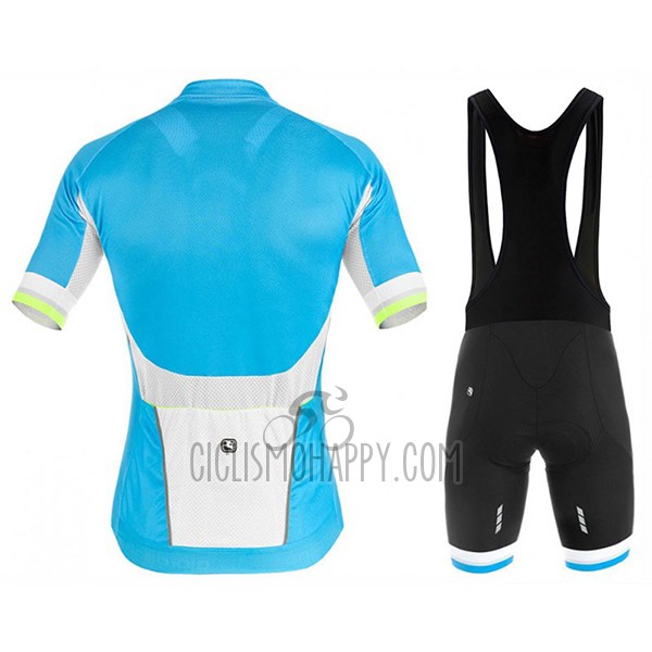 Giordana Silver Line Cycling Jersey Bib Short 2017 Men Short Sleeve Sky Blue