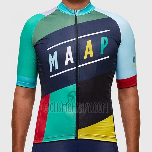 Maap Cycling Jersey Bib Short 2017 Men Short Sleeve Blue and Sky Blue