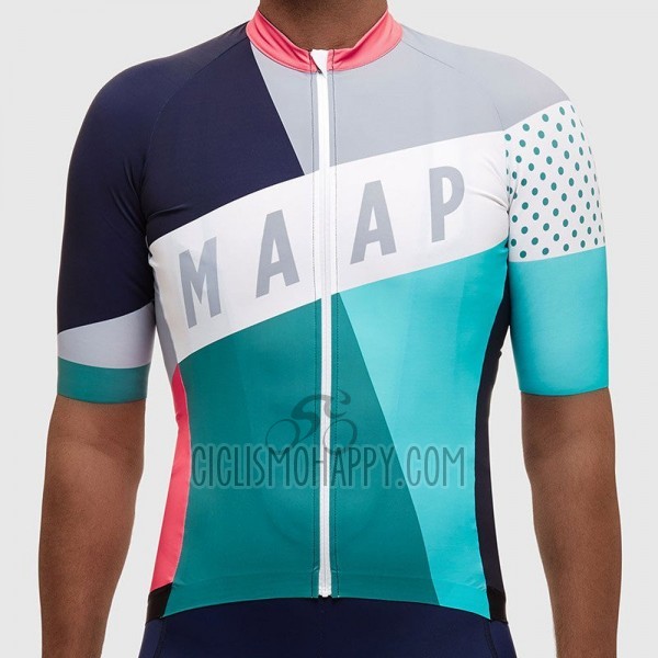 Maap Cycling Jersey Bib Short 2017 Men Short Sleeve Gray and Sky Blue