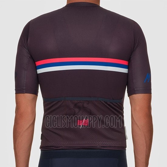 Maap Nationals Mulberry Cycling Jersey Bib Short 2019 Men Short Sleeve Marron