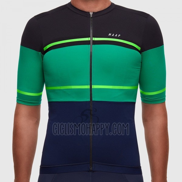 Maap Segment Pro Cycling Jersey Bib Short 2017 Men Short Sleeve Black and Green
