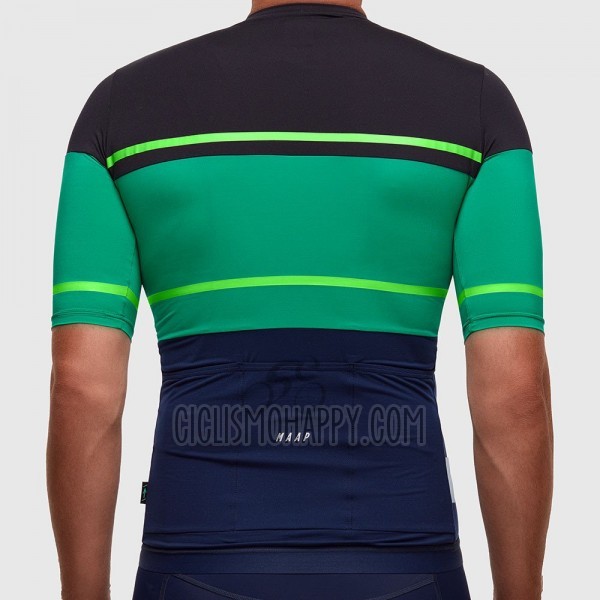 Maap Segment Pro Cycling Jersey Bib Short 2017 Men Short Sleeve Black and Green
