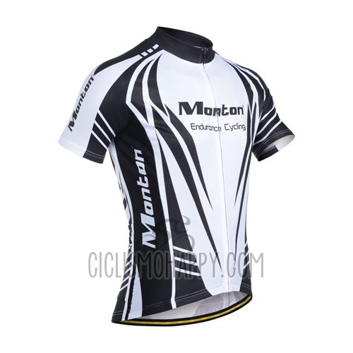 Monton Cycling Jersey Bib Short 2014 Men Short Sleeve Black and White
